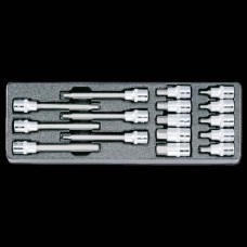 Honiton Hex Socket Bit Set - 16pc - 1/2'' Dr.